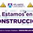 Alt text (español): Banner de Atlantic University con el mensaje “Estamos en Construcción” sobre un fondo tipo plano arquitectónico del edificio. Incluye el logo institucional en la parte superior, íconos de advertencia y herramientas de construcción, y una franja inferior que dice: “Estamos preparando tu Campus Gladiador. Disculpen los inconvenientes”. Alt text (English): Atlantic University banner displaying the message “We Are Under Construction” over an architectural blueprint-style background of a campus building. The university logo appears at the top, along with warning signs and construction tool icons. A bottom banner reads: “We are preparing your Gladiator Campus. Please excuse the inconvenience.”